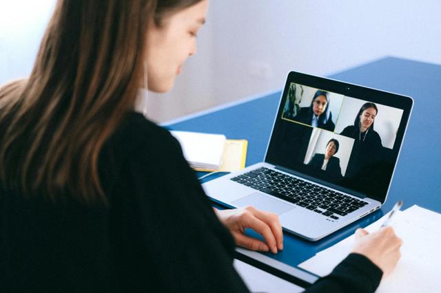 Women taking a video call